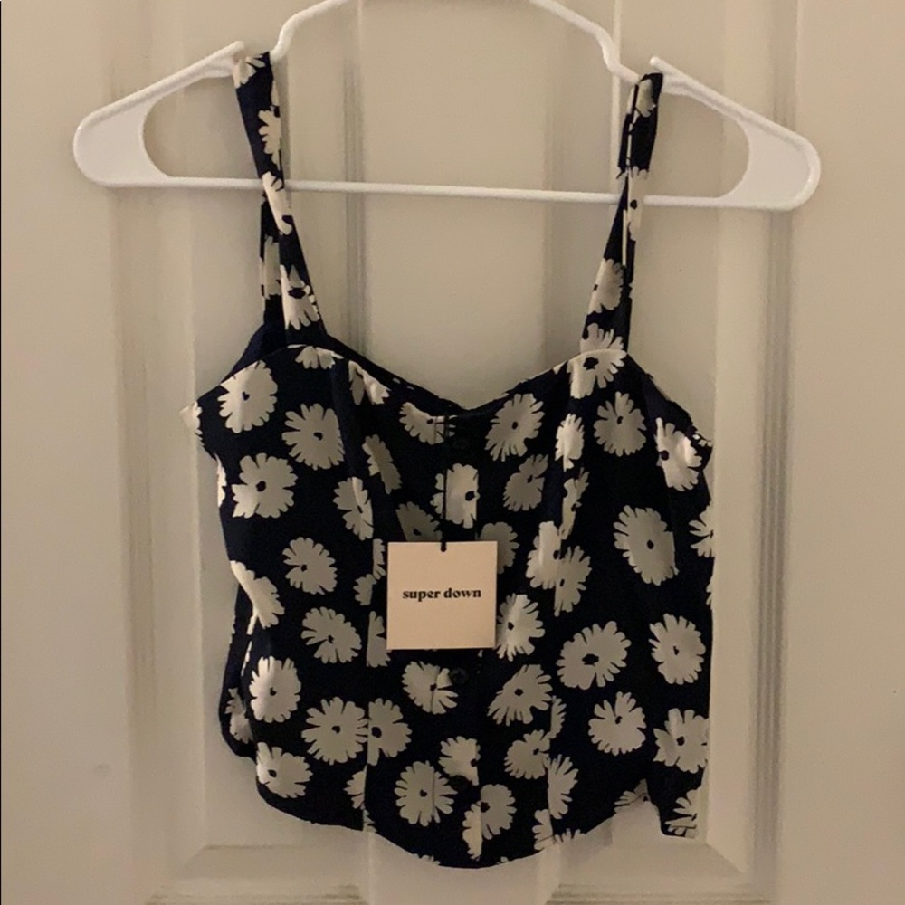 superdown x Revolve Rumer Button Front Top - Picture 5 of 6